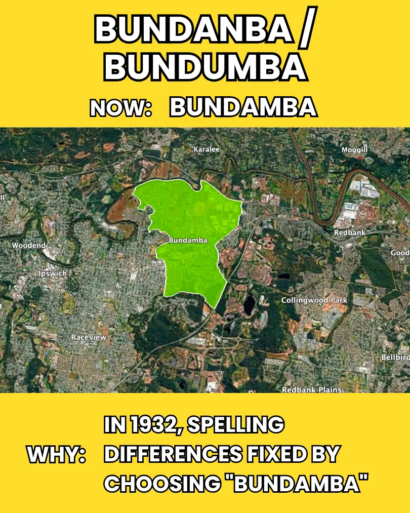 Bundanba / Bundumba — spelling standardised to Bundamba