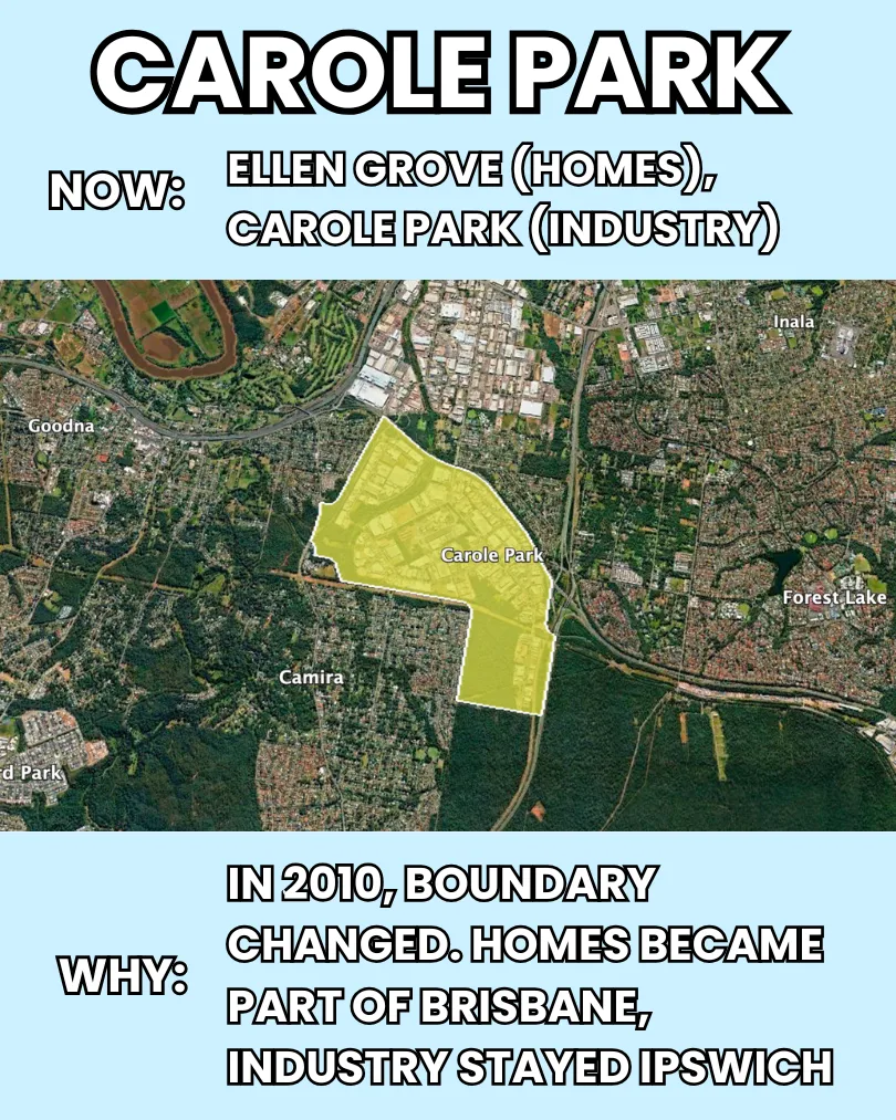 Carole Park residential — boundary change moved homes to Ellen Grove