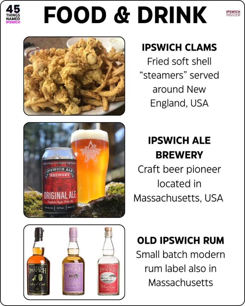 FOOD AND DRINK - 45 THINGS NAMED IPSWICH