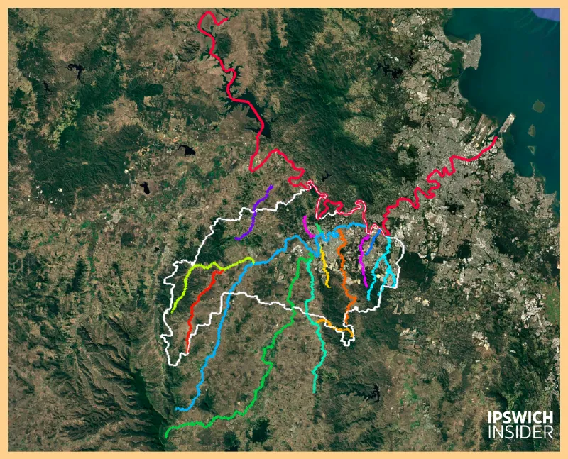 Ipswich waterways — zoomed‑out reference map