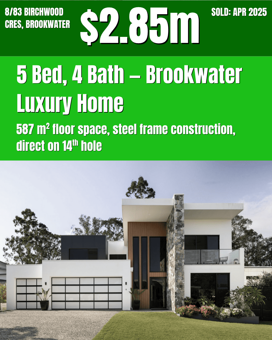 Sold $2,850,000 — 8/83 Birchwood Crescent, Brookwater — Prestige home in Brookwater.