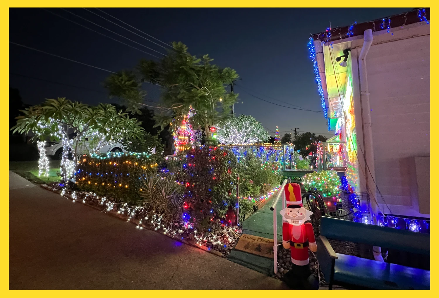 Side view from 26 Pommer Street driveway looking south