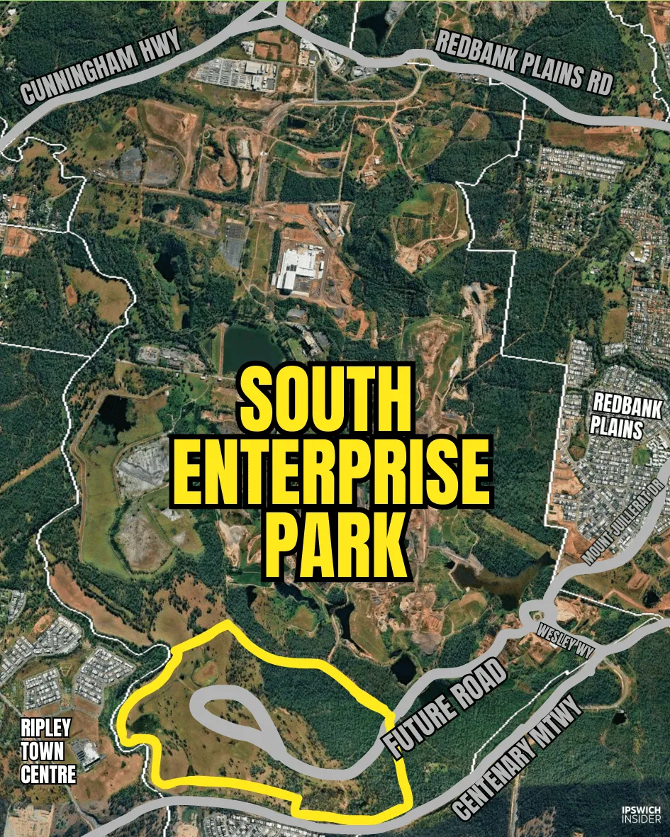 Locator map highlighting South Enterprise Park within the Swanbank precinct