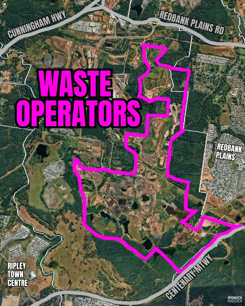 Locator map highlighting the waste and resource recovery precinct within Swanbank