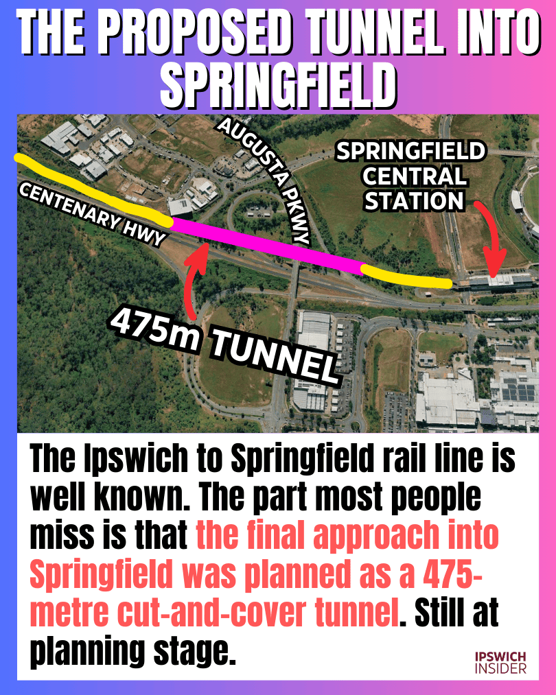 Proposed tunnel route into Springfield