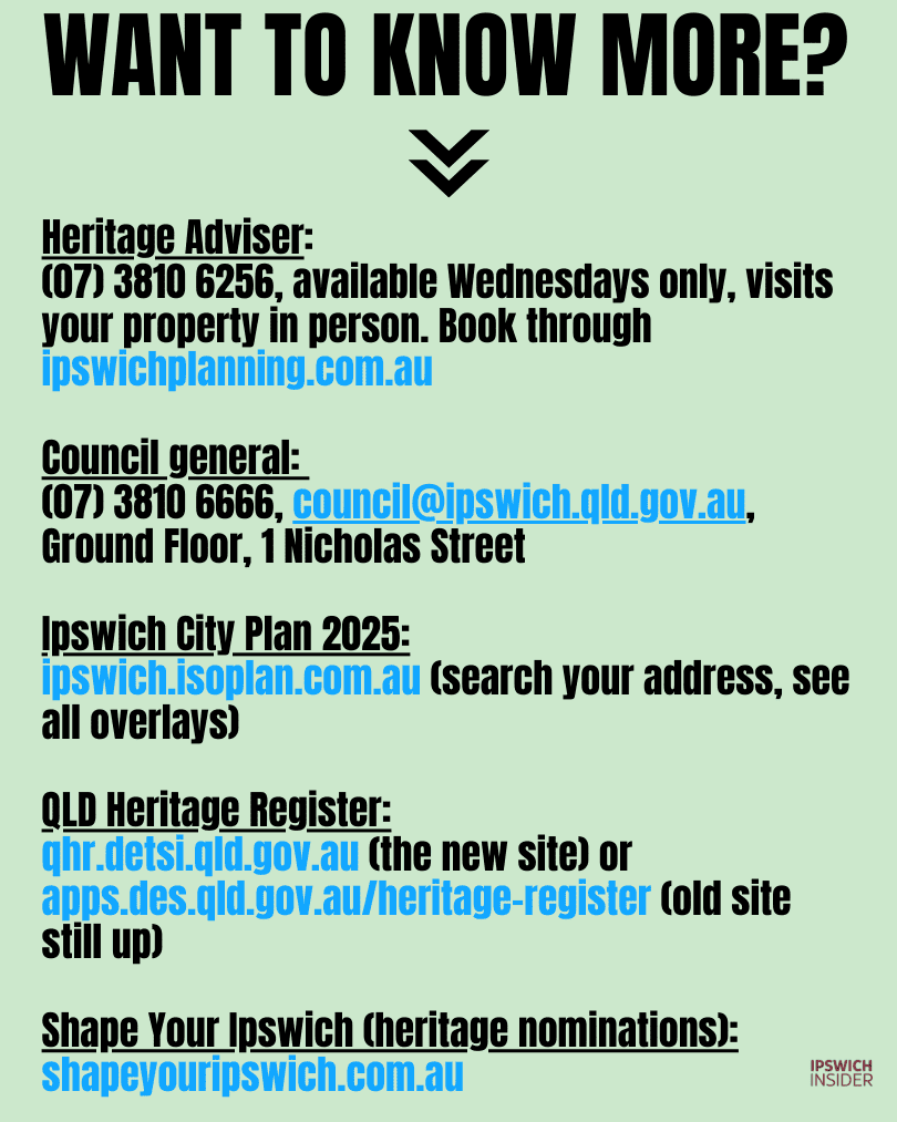 Contact information and resources for learning more about heritage properties