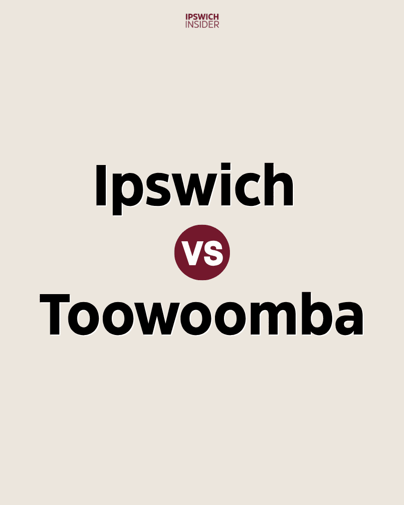 Divider image for the Ipswich versus Toowoomba section of Property Compare Budget Benchmarks