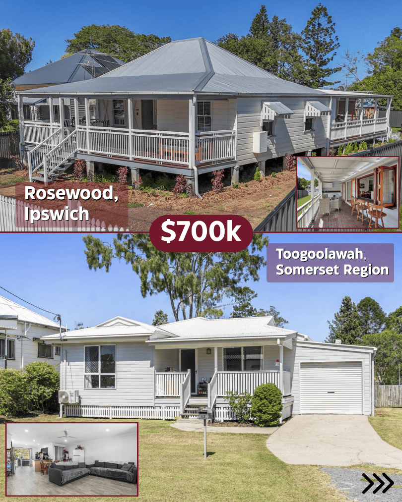 Comparison card for Ipswich versus Somerset Region at $700k