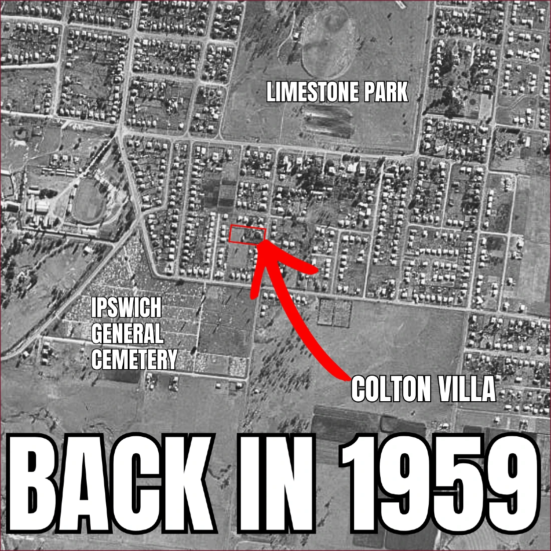 1959 COLTON VILLA AREA SATELLITE IMAGE