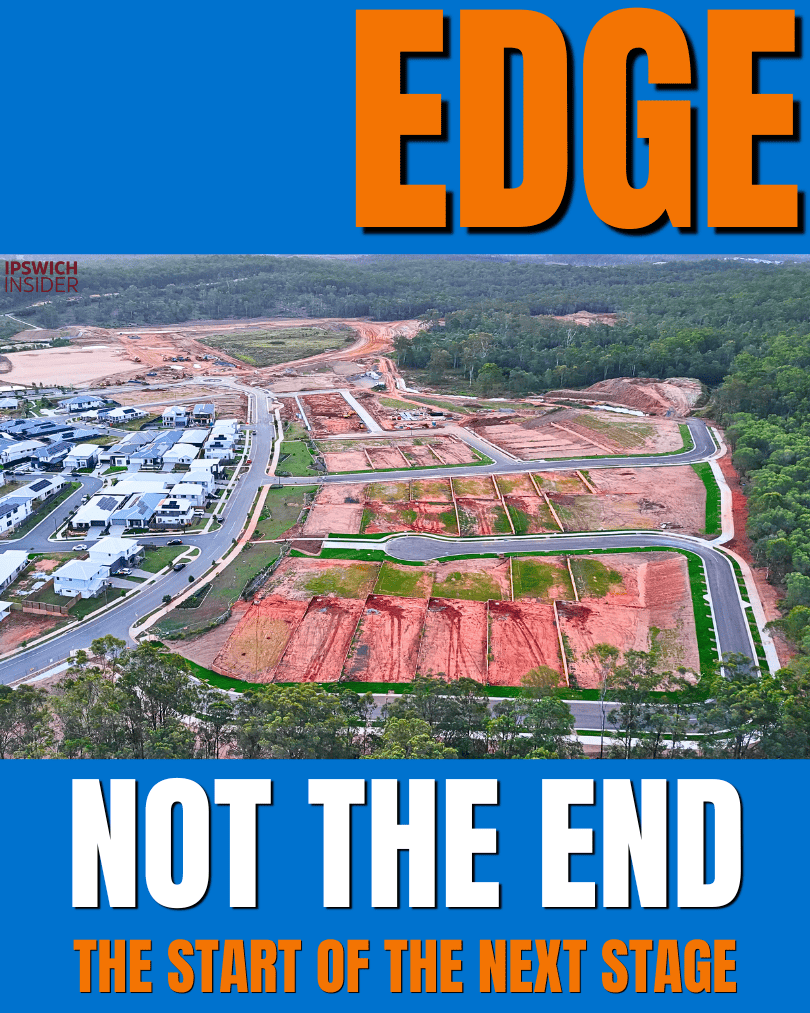 Aerial view of housing development at the edge of Ripley, the start of the next stage