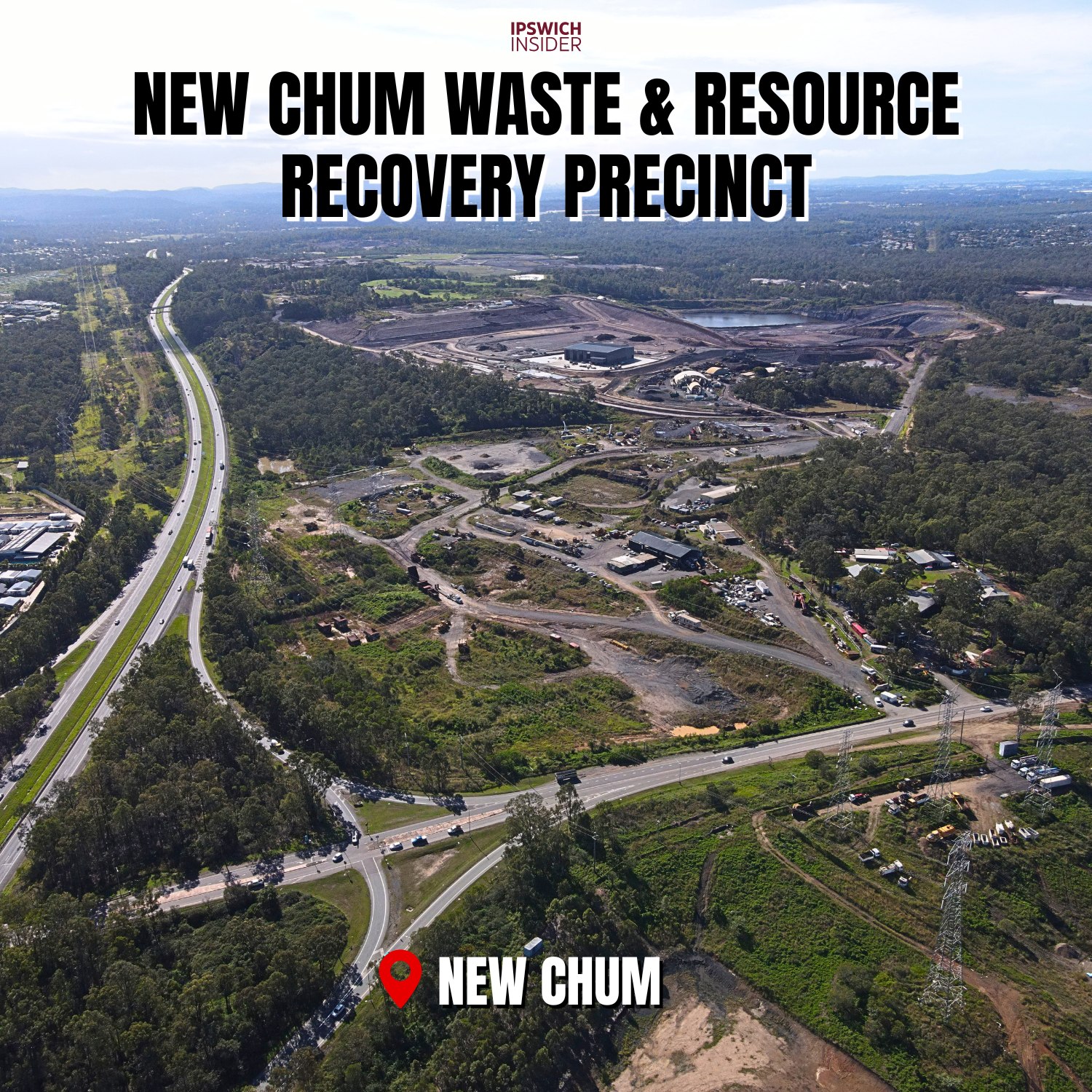 Drone photo of the New Chum waste and resource recovery precinct