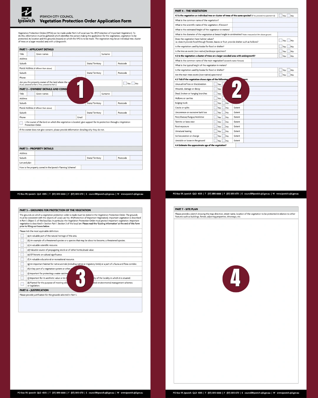 Ipswich VPO Nomination form pages 1-4